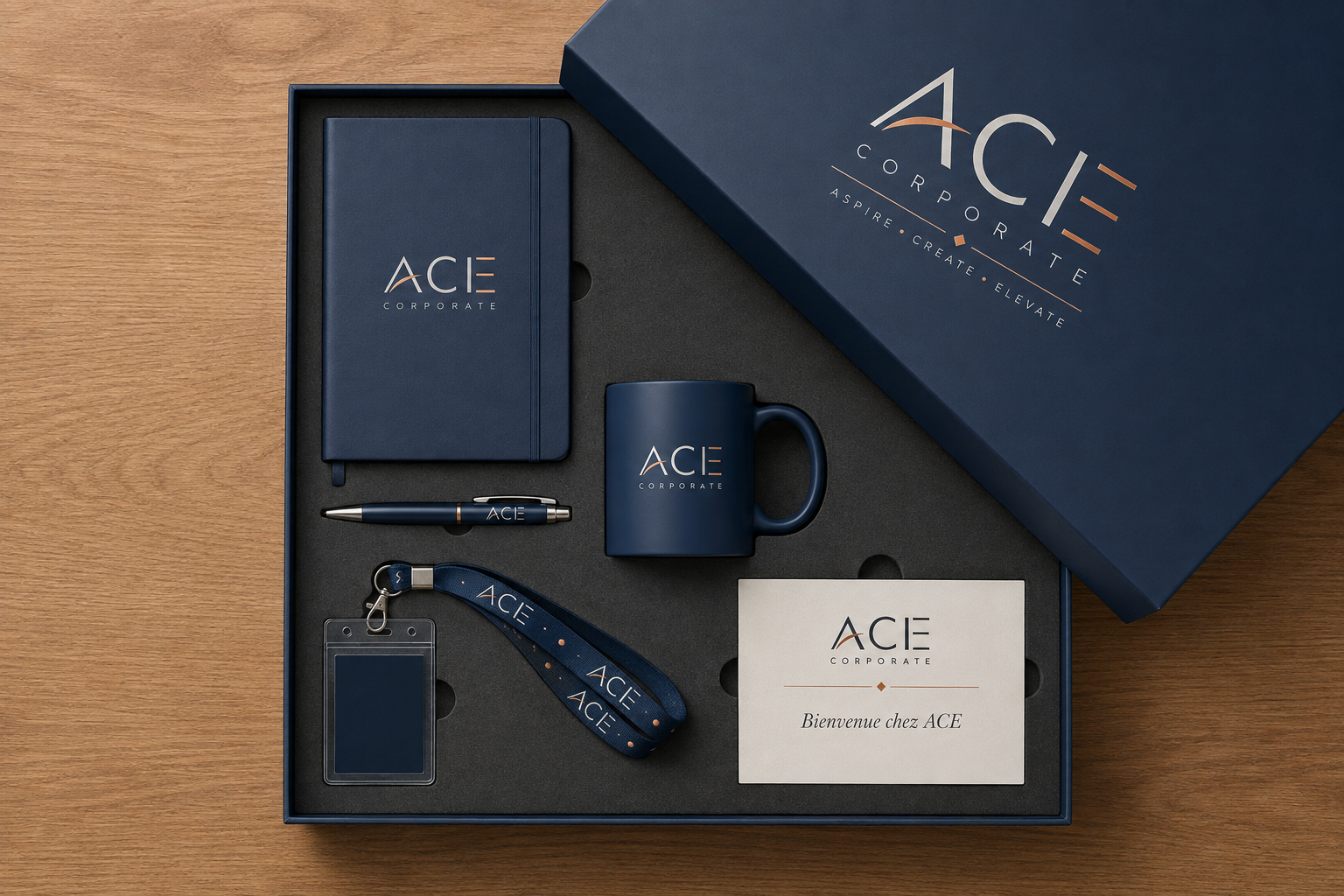 Kit onboarding bleu ACE Corporate
